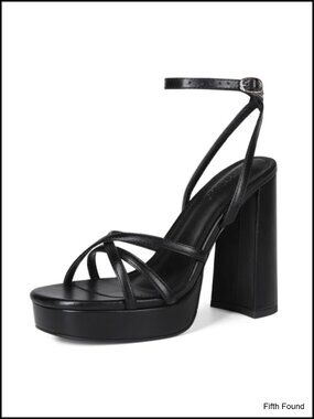 Strappy Chunky Platform Heels Women Lace-Up Open Toe High Heel